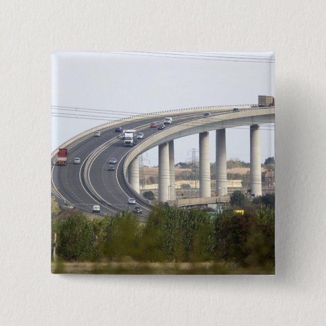 Isle of Sheppey 2 Inch Square Button (Front)