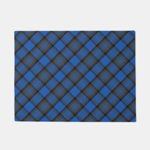 Isle of Skye Blue Tartan Plaid Pattern Doormat