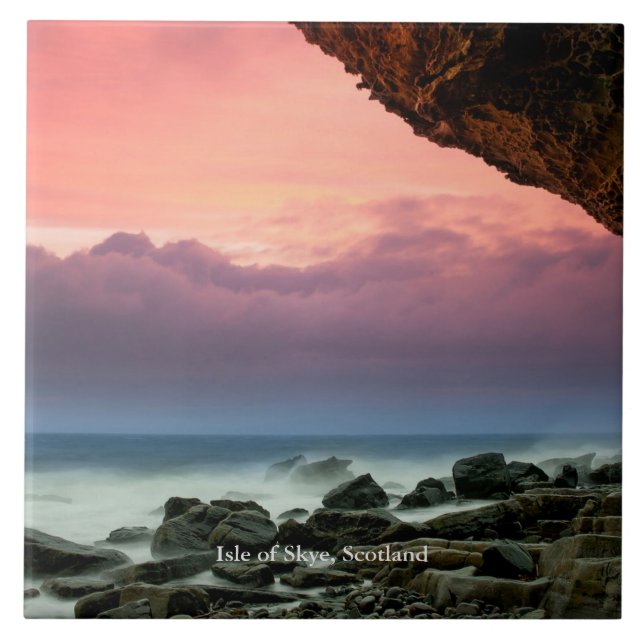 Isle of Skye, Scotland labelled, Tile (Front)