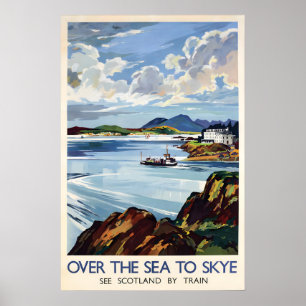 Isle of Skye, Scotland Poster Vintage Travel Print