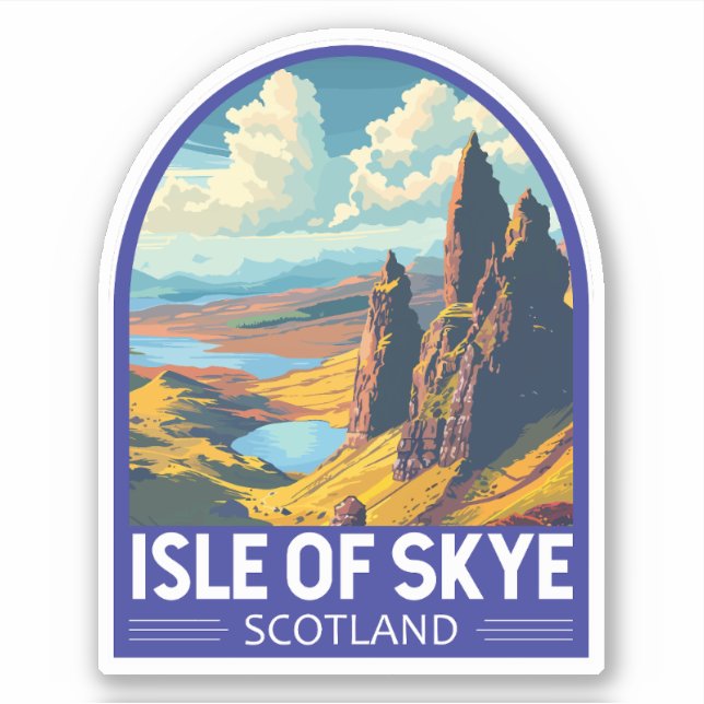 Isle of Skye Scotland Travel Art Vintage (Front)