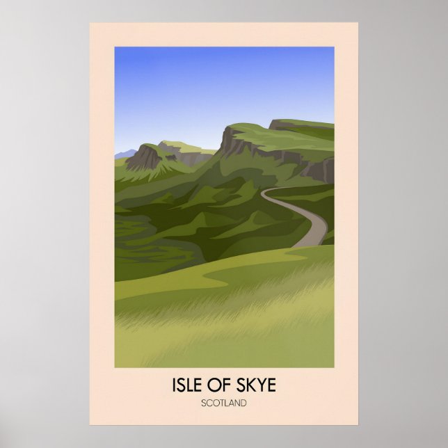 Isle of Skye Scotland Travel Poster (Devant)
