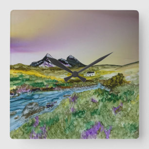 Isle of Skye Sligachan  Square Wall Clock