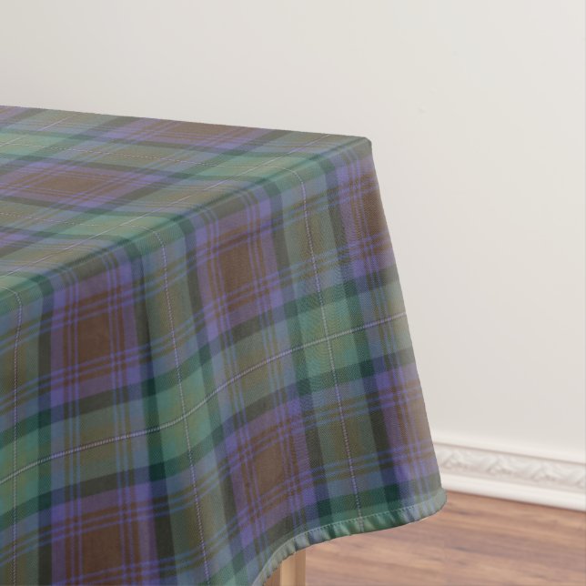 Isle Of Skye Tartan Plaid Green Pattern Tablecloth (In Situ)
