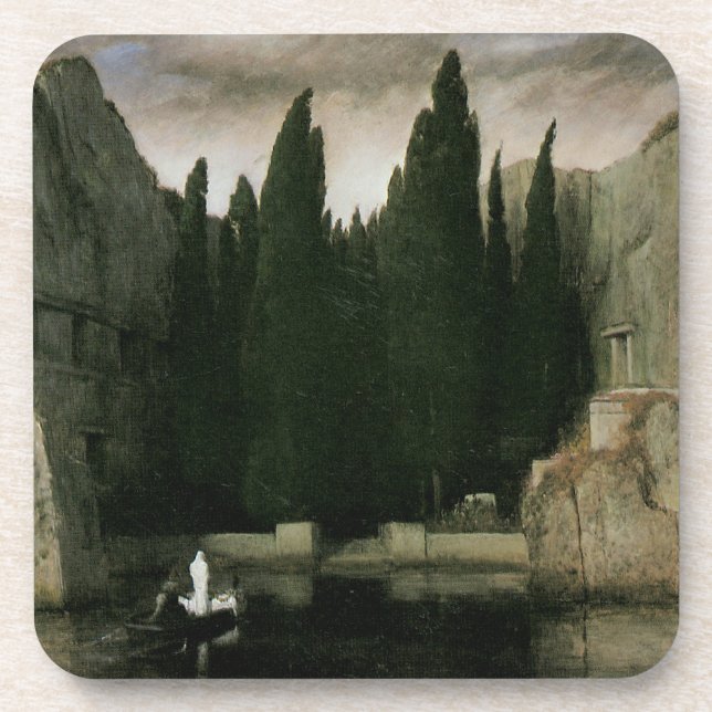 Isle of the Dead by Arnold Bocklin, Symbolism Art Coaster (Front)