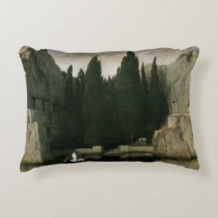 Isle of the Dead by Arnold Bocklin, Symbolism Art Decorative Pillow