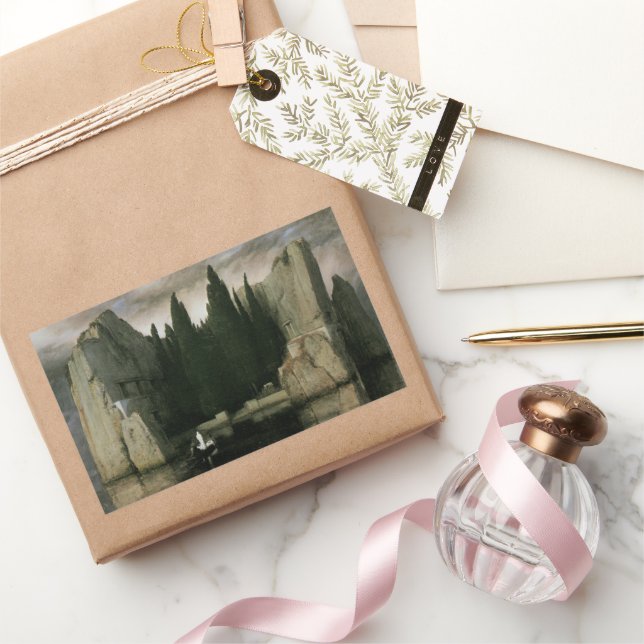 Isle of the Dead by Arnold Bocklin, Symbolism Art Sticker (Gifting)