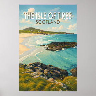 Isle of Tiree Scotland Illustration Travel Art Poster