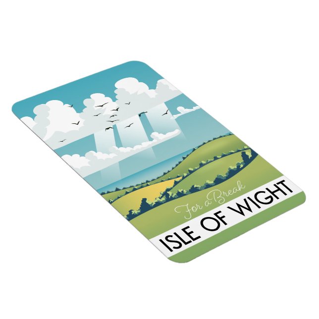 isle of wight travel poster. magnet (Right Side)