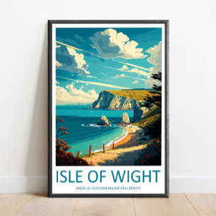 Isle Of Wight Travel Print Wall Art Isle Of Wight