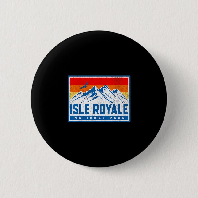 Isle royale national park  2 inch round button (Front)