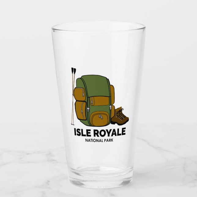 Isle Royale National Park Backpack Glass (Front)