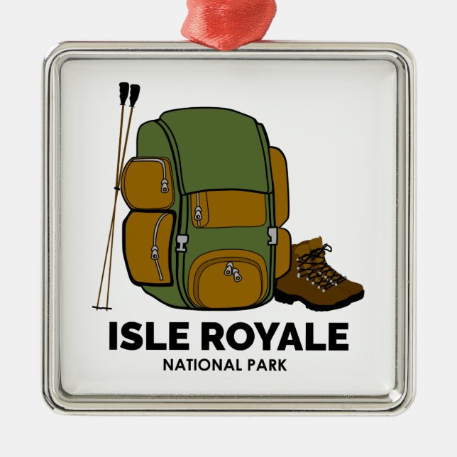 Isle Royale National Park Backpack Metal Ornament (Front)