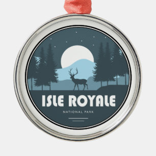 Isle Royale National Park Deer Metal Ornament