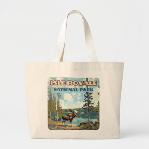Isle Royale National Park Michigan Lake Large Tote Bag