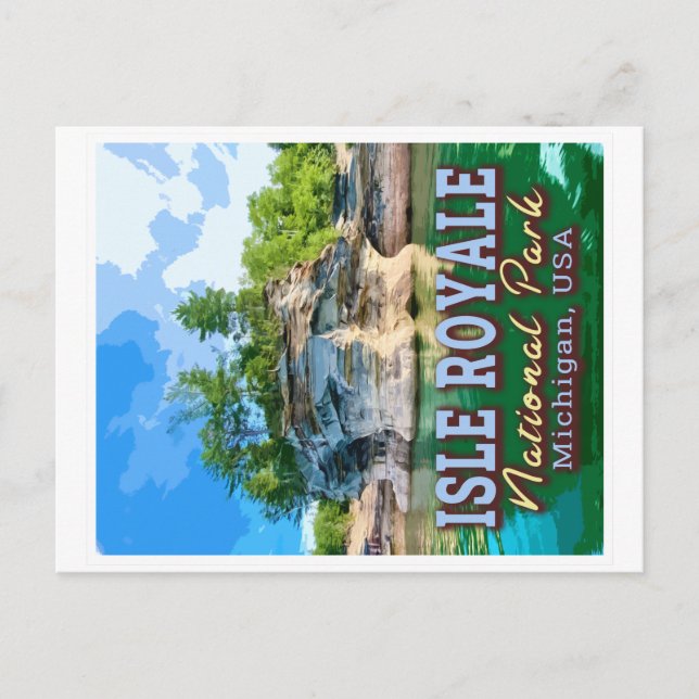 ISLE ROYALE NATIONAL PARK - MICHIGAN UNITED STATES POSTCARD (Front)