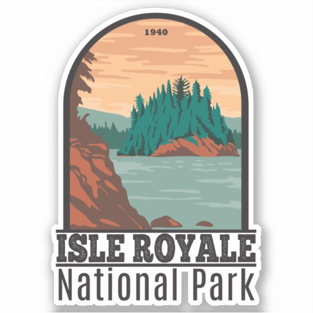Isle Royale National Park Michigan Vintage (Front)