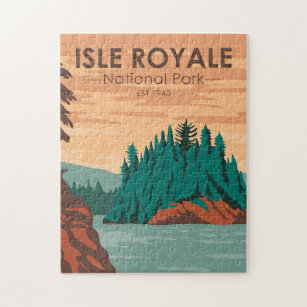 Isle Royale National Park Michigan Vintage Jigsaw Puzzle