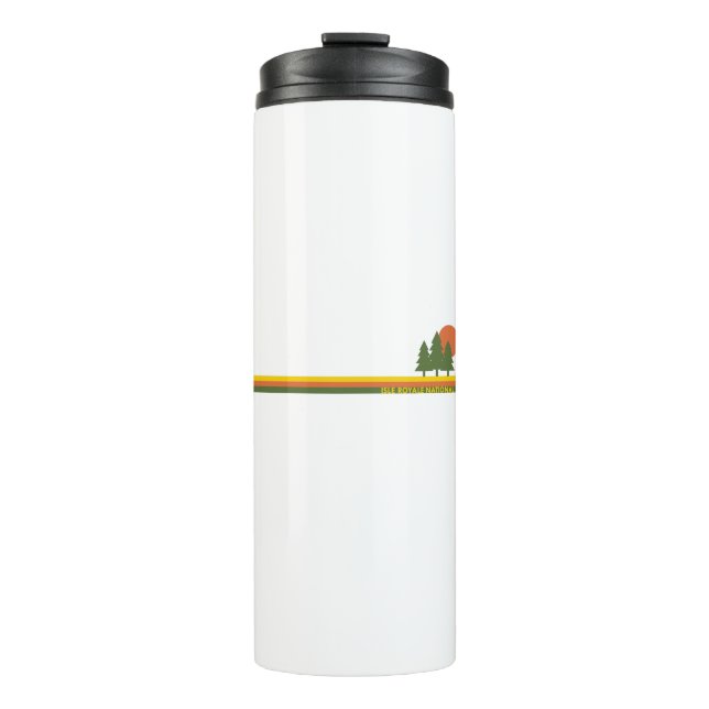 Isle Royale National Park Pine Trees Sun Thermal Tumbler (Front)