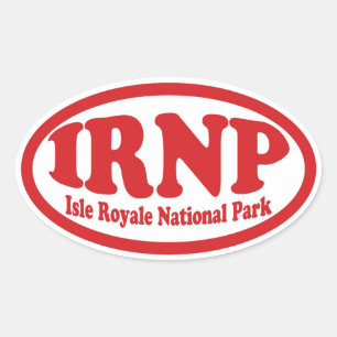 Isle Royale National Park red oval sticker