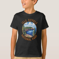 Isle Royale National Park Retro Distressed Circle