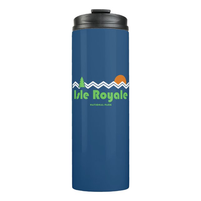 Isle Royale National Park Retro Thermal Tumbler (Front)