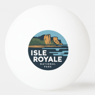 Isle Royale National Park Round Travel Art Ping Pong Ball