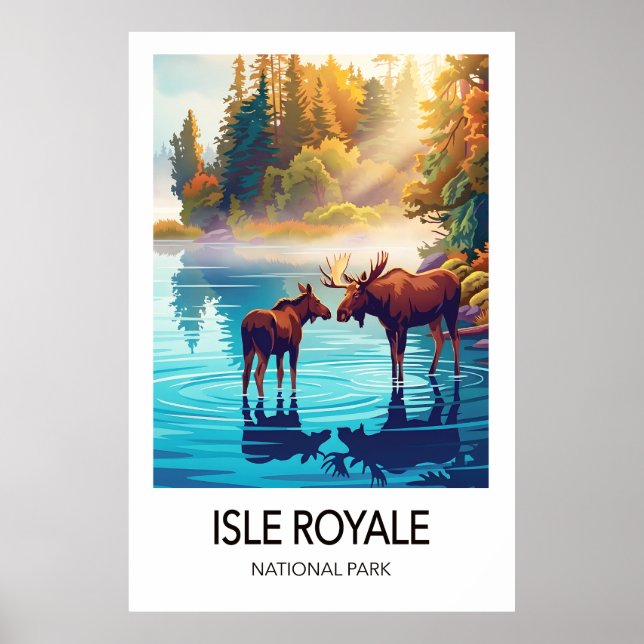 Isle Royale Travel Poster National Park Art (Front)