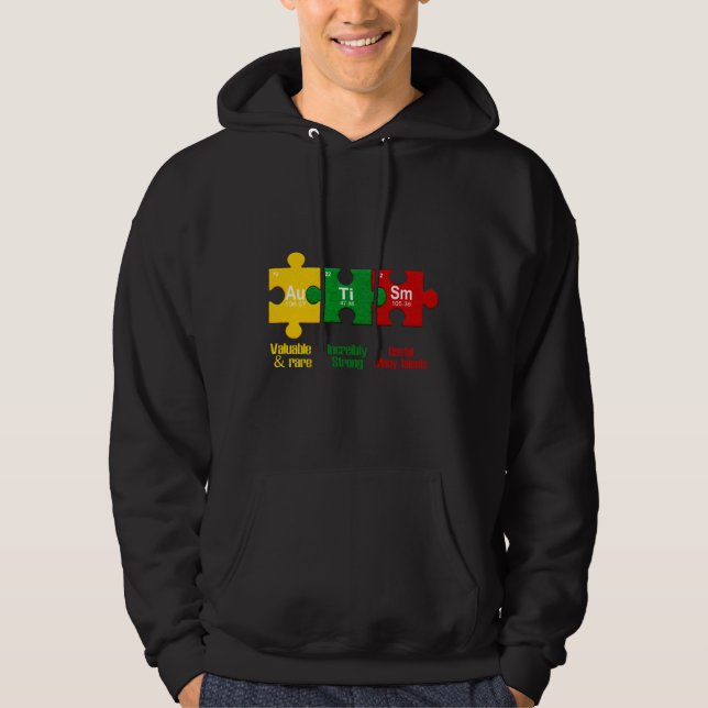 Ism Puzzle Chemistry Time Table Elements Autism Aw Hoodie (Front)