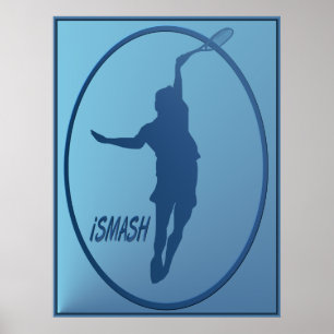 iSMASH Tennis framed Poster