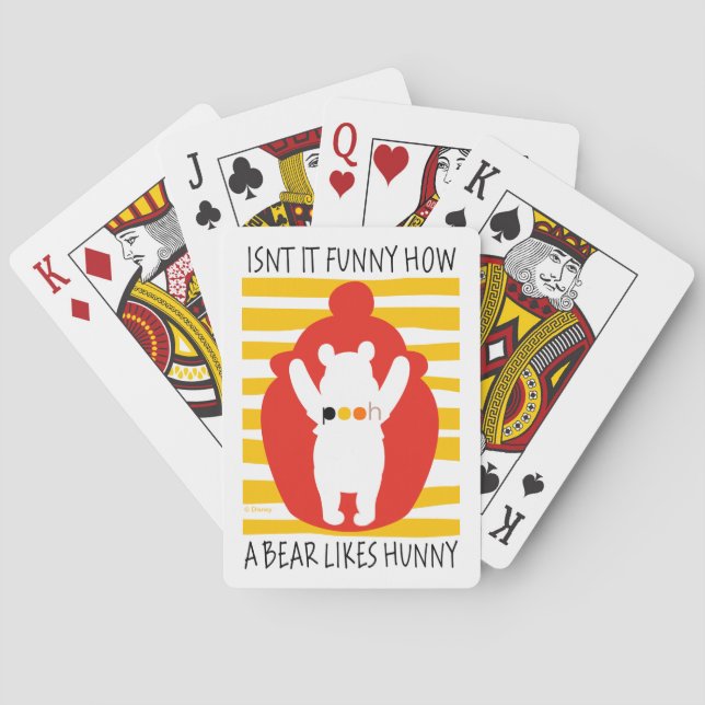 Isn't It Funny How a Bear Likes Hunny Playing Card (Back)