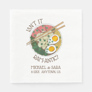 Isn't It Ram-antic Japanese Food Ramen Noodles Napkin