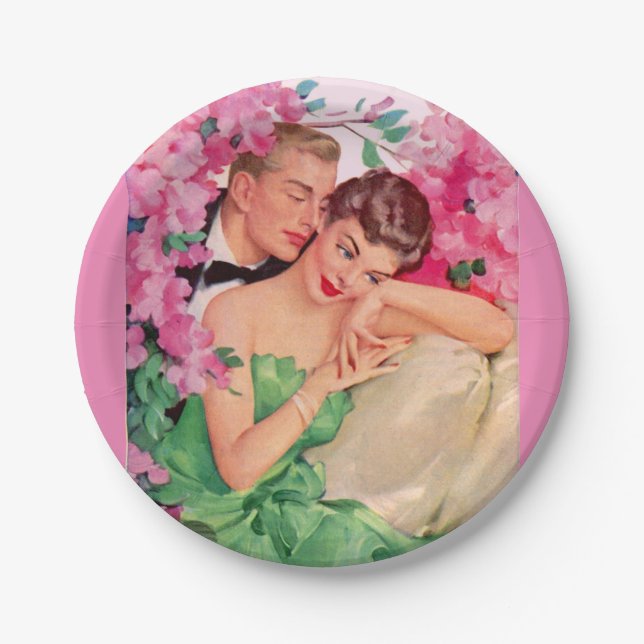 Isn't It Romantic Paper Plate (Front)