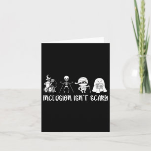 Isn't Scary Teacher Skeleton Ghost Cute Halloween  Card