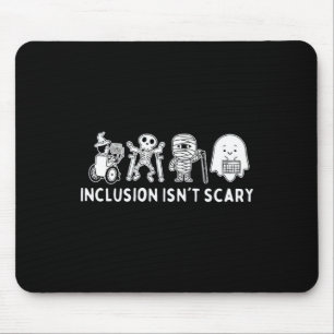 Isn't Scary Teacher Skeleton Ghost Cute Halloween Mouse Pad