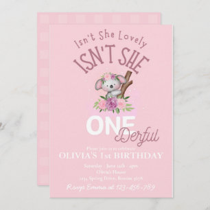 Isn't She Lovely Isn't She ONEderful Customizable Invitation
