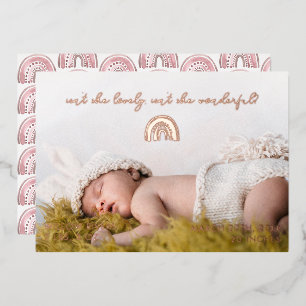 Isn't She Lovely Rainbow Baby Birth Announcement