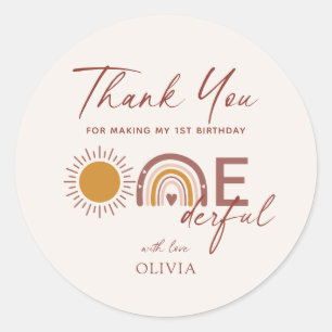 Isn't She Onederful 1st Birthday  Classic Round Sticker