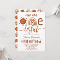 Isn't she Onederful Boho Rainbow Sunshine Birthday