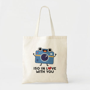 ISO In Love With You Cute Camera Pun Tote Bag