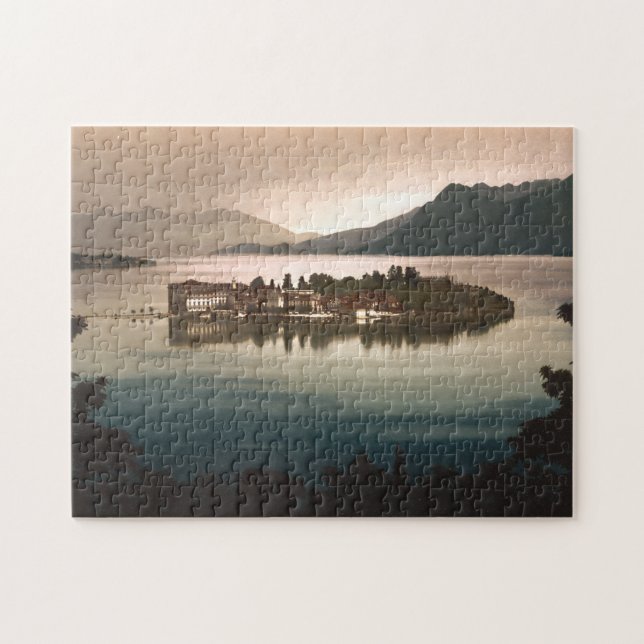 Isola Bella by Moonlight, Lake Maggiore, Italy Jigsaw Puzzle (Horizontal)