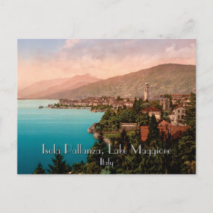 Isola Pallanza, Lake Maggiore Italy Vintage Travel Postcard