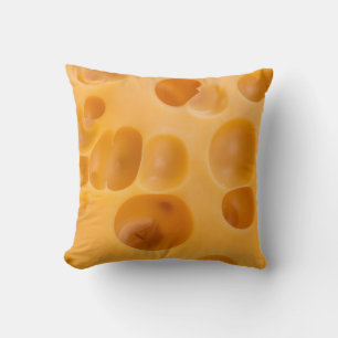 Isolated cheese piece, lovely design throw pillow