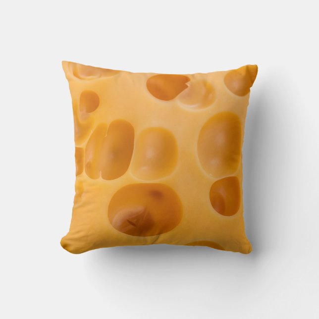 Isolated cheese piece, lovely design throw pillow (Front)
