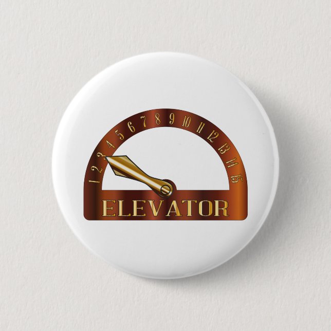 Isolated Elevator Floor Indicator 2 Inch Round Button (Front)