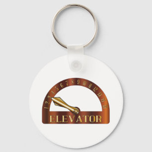 Isolated Elevator Floor Indicator Keychain