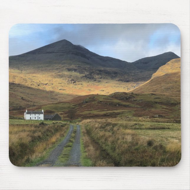 Isolated Farmhouse on Isle of Mull Scenic Scotland Mouse Pad (Front)