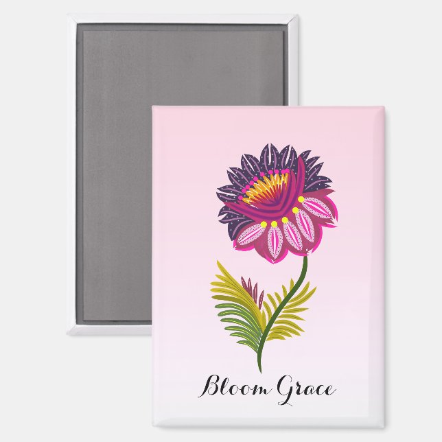 Isolated flower magnet (Front/Back)