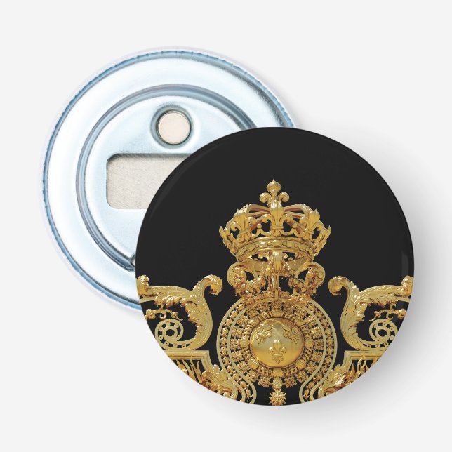Isolated Golden gate of Versailles castle - France Bottle Opener (Front)