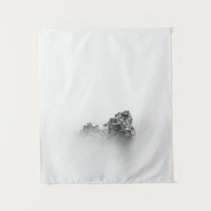 Isolated rock in a mist of sea tapestry